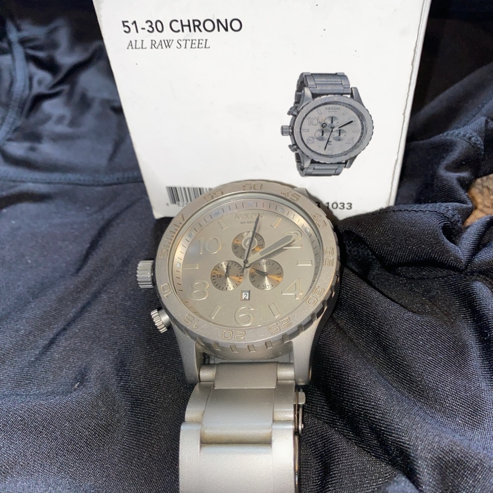 Nixon 51-30 Chrono All Raw Steel Men’s Watch